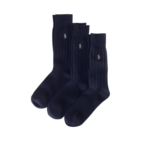 Ribbed Cotton-Blend Trouser Sock 3-Pack