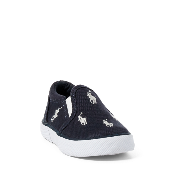 Navy Canvas/White Bal Harbour Slip-On Sneaker Toddler 2