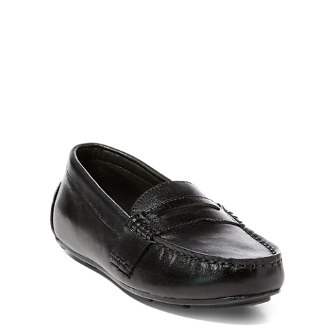Детские туфли Ralph Lauren Telly Leather Penny Loafer, цвет: Чёрный