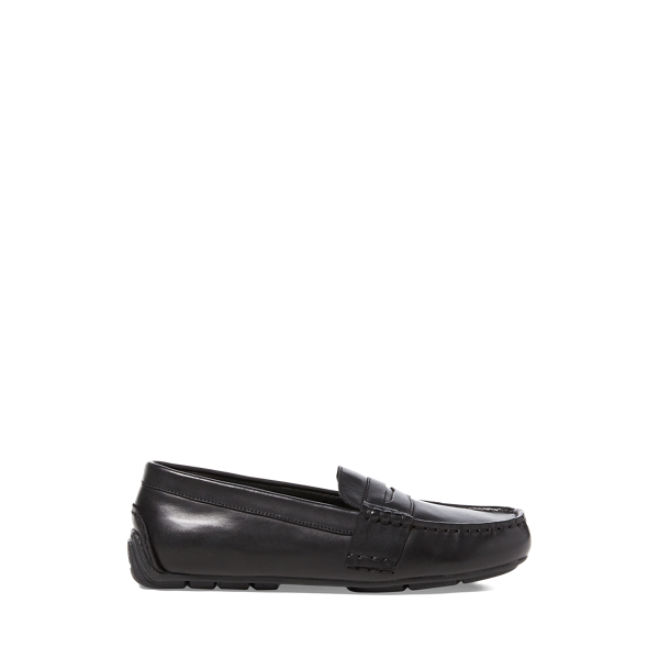 Black Telly Leather Penny Loafer Junior 1