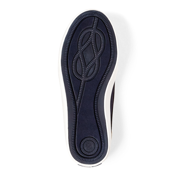 Navy/Tan Leather Sander Boat Shoe Child 4