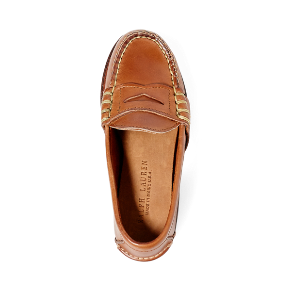 Tan Edric Calfskin Penny Loafer Child 3