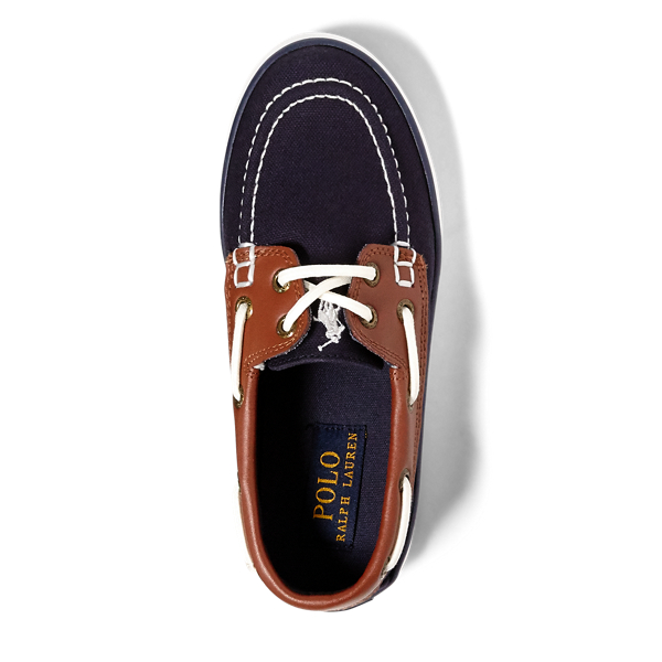 Navy/Tan Sander Boat Shoe Junior 3