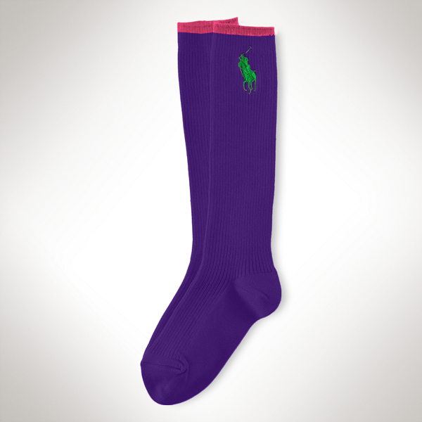 Hot Pink Big Pony Knee-High Sock GIRLS 7-14 YEARS 2