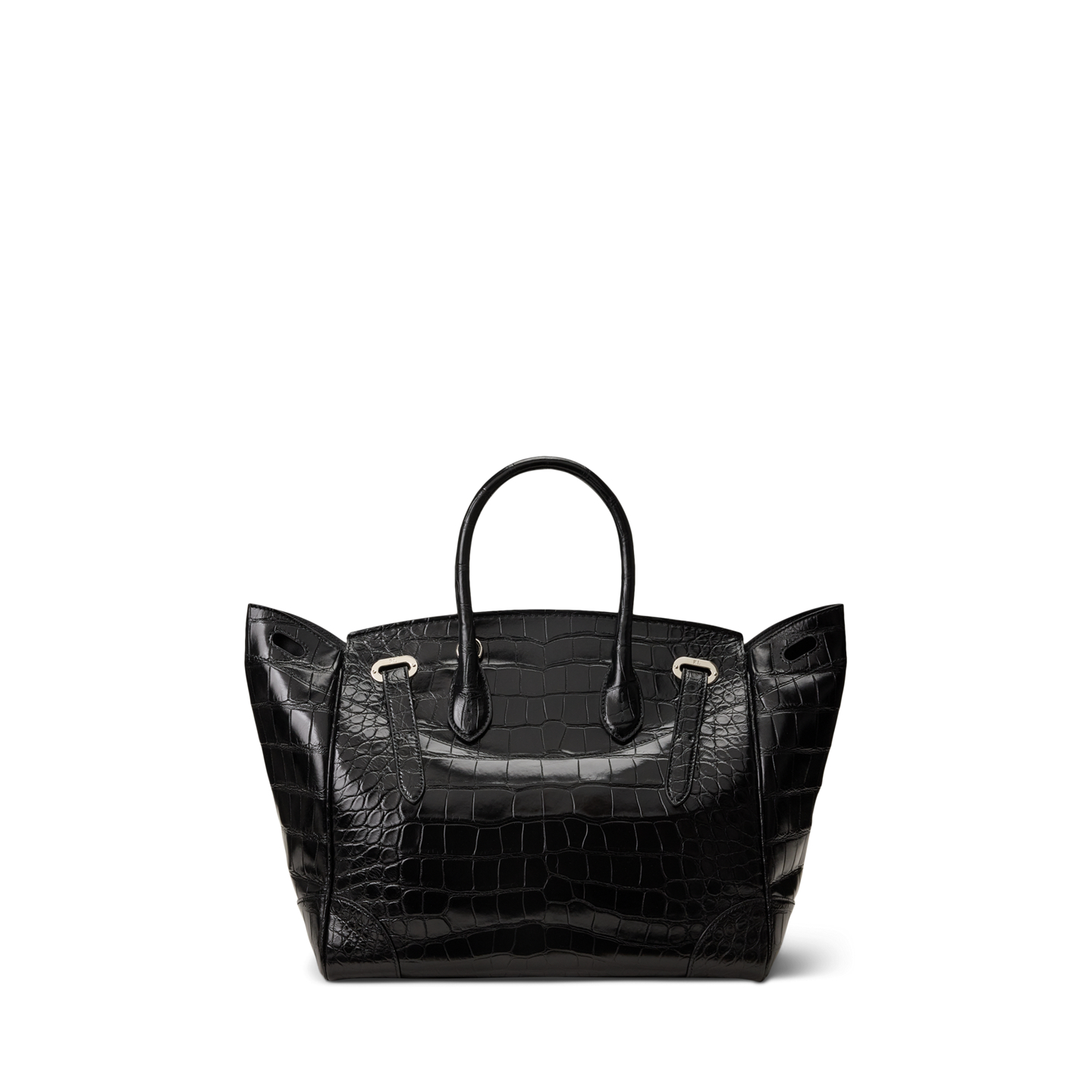 Женская сумка Ralph Lauren Ricky 33 Alligator, цвет: Чёрный — фото 2