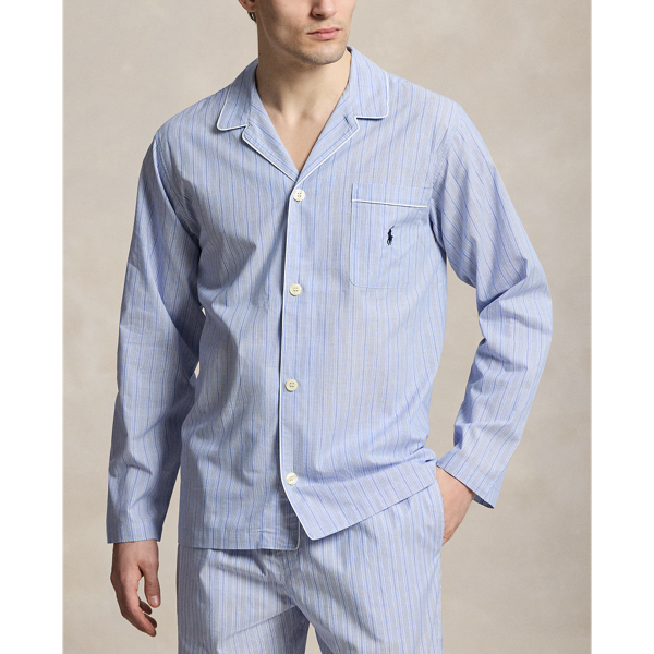 Andrew Stripe Stripe Broadcloth Pajama Shirt Polo Ralph Lauren 3