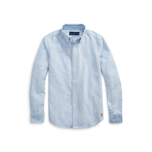 Bsr Blue Cotton Oxford Uniform Shirt Boys 8-20 1