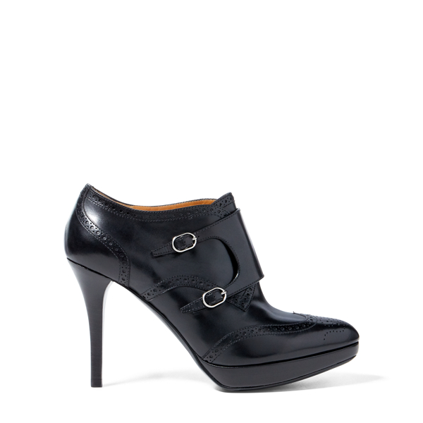 Black Monk-Strap Vilinda Bootie Ralph Lauren Collection 3