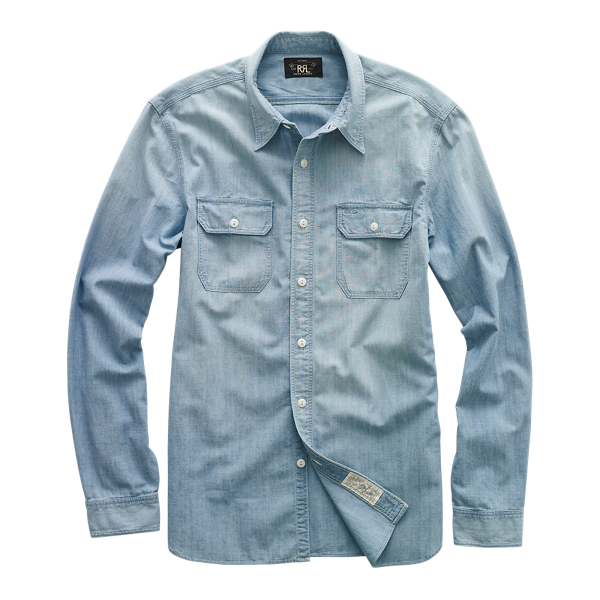 Cotton Chambray Workshirt RRL em 1