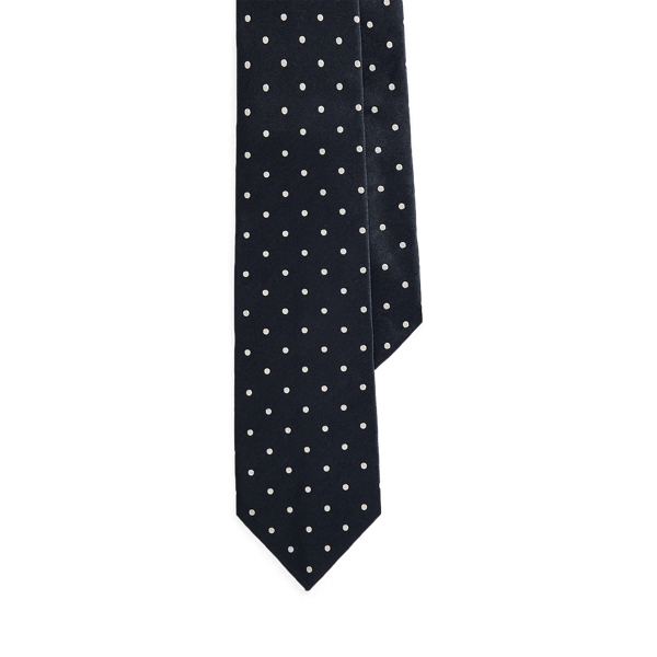 Polka-Dot Silk Satin Tie