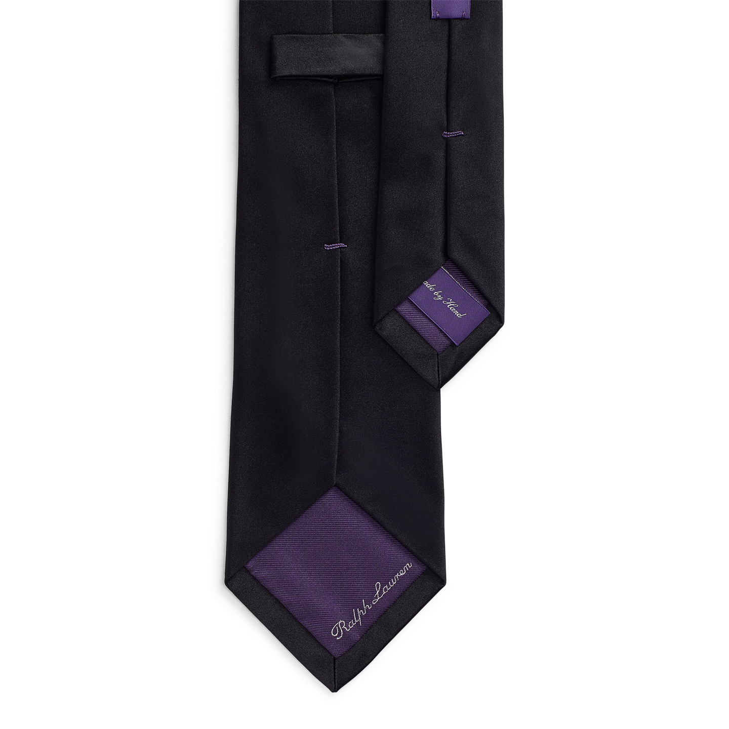Мужские галстуки Ralph Lauren Silk Satin Tie, цвет: Чёрный — фото 1