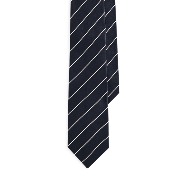 Corbata de raso de seda con rayas Purple Label en 1
