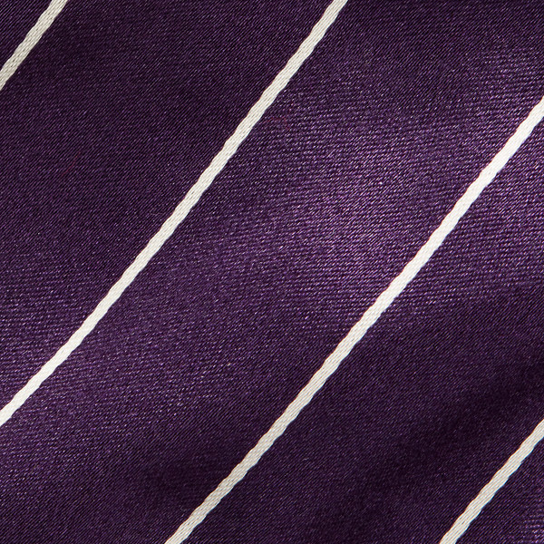Cravate ray&eacute;e en satin Purple Label en Violet fonc&eacute; 3