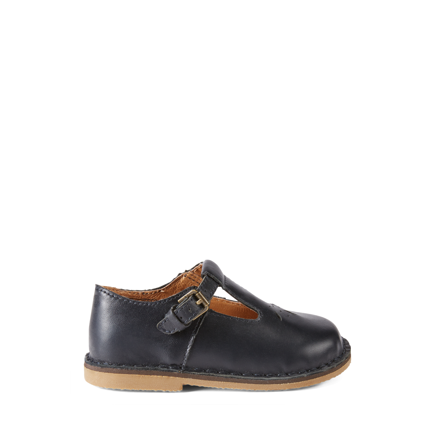 Детские туфли Ralph Lauren School T-Strap Leather, цвет: Тёмно-синий кожаный — фото 3