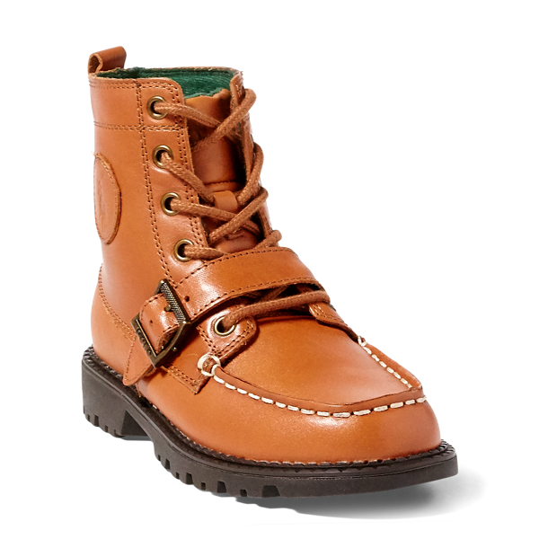 Tan Burnished Leather Leather Ranger Hi II Boot Child 2