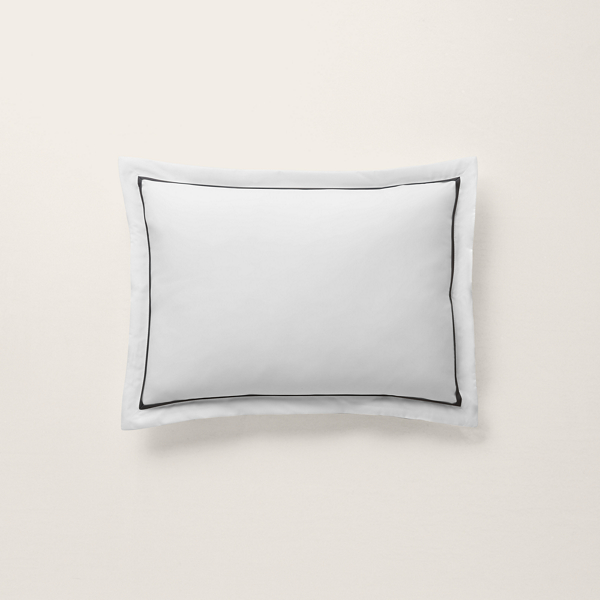Midnight Black Palmer Percale Throw Pillow Ralph Lauren Home 1