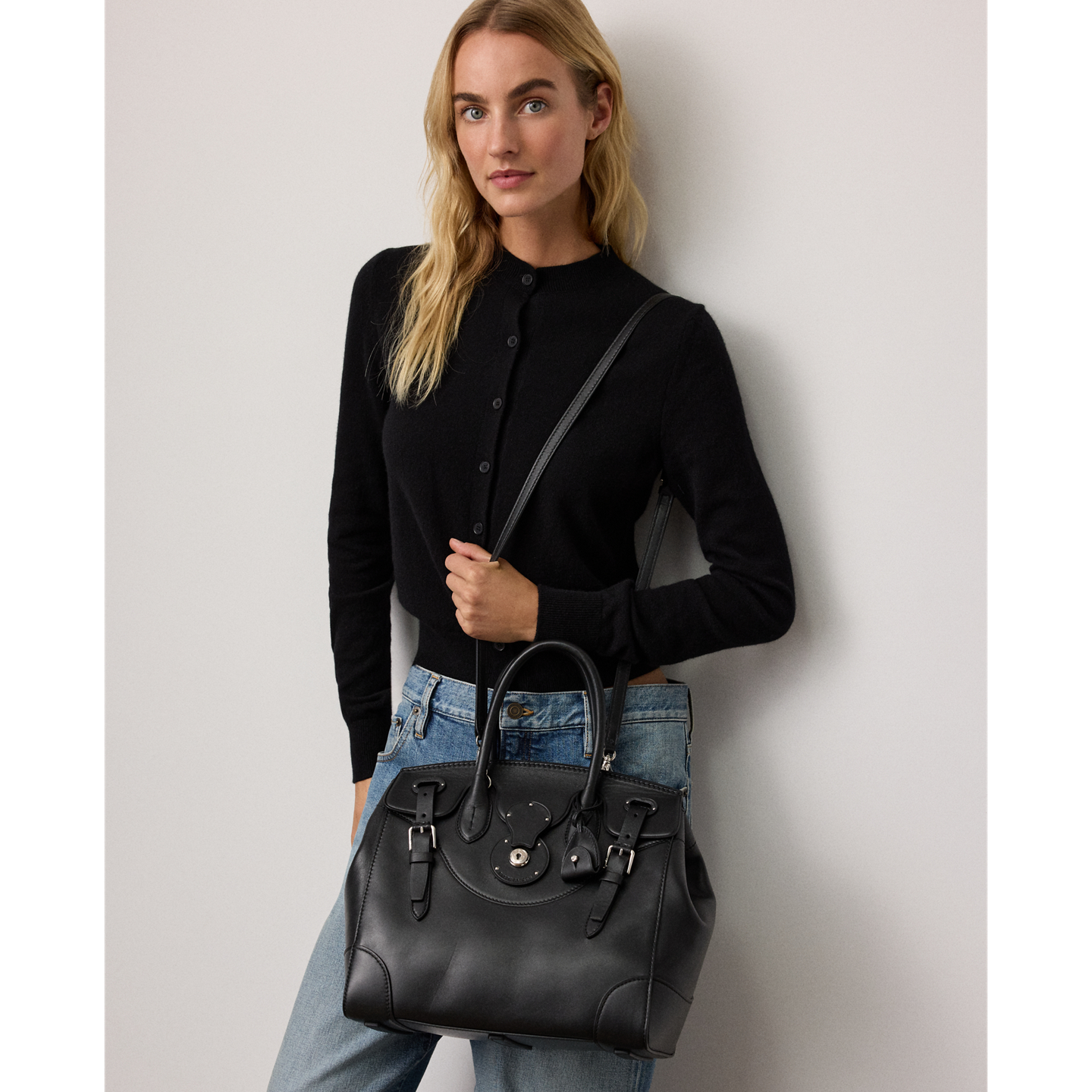 Женская сумка Ralph Lauren Soft Ricky 33 Calfskin, цвет: Чёрный — фото 5
