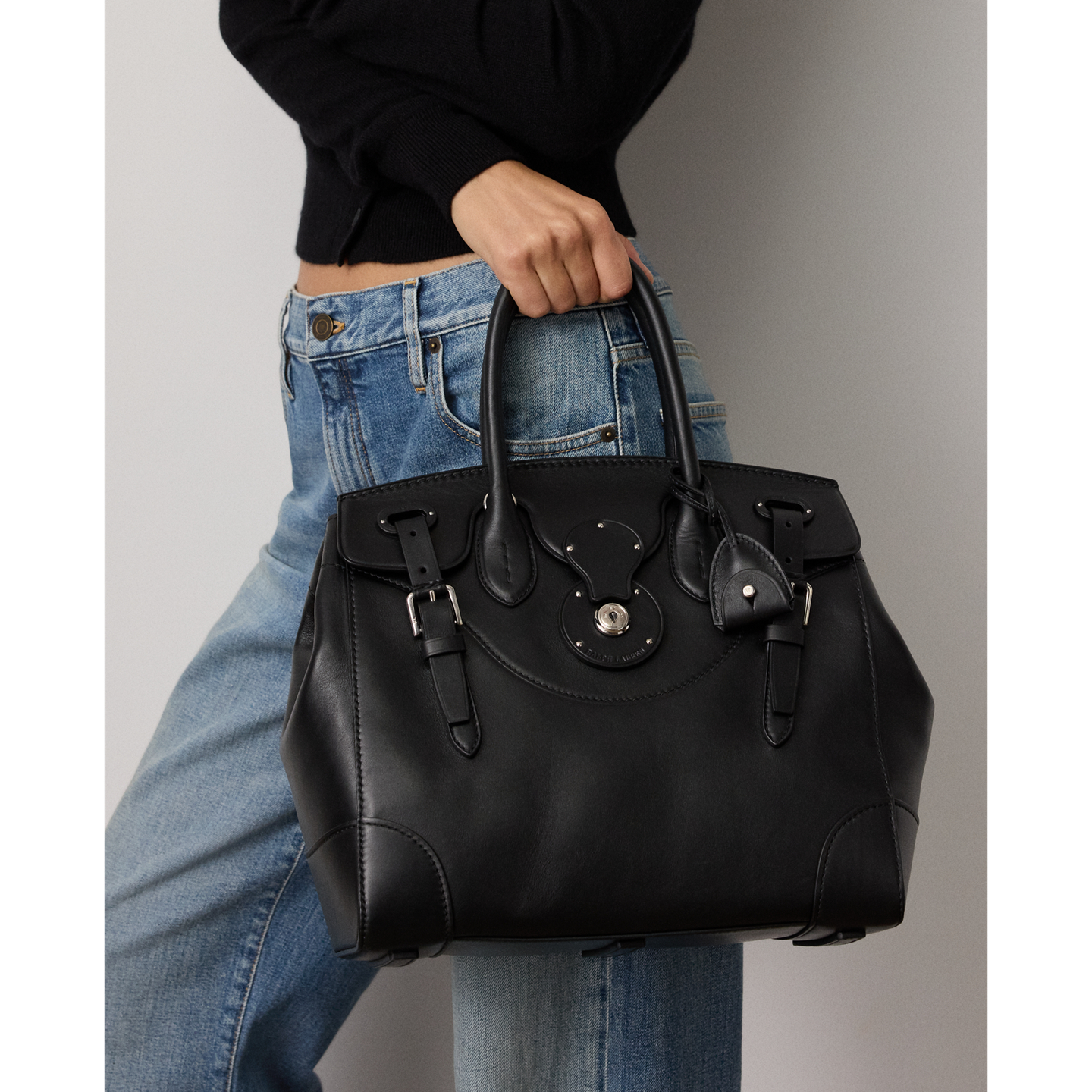 Женская сумка Ralph Lauren Soft Ricky 33 Calfskin, цвет: Чёрный — фото 6