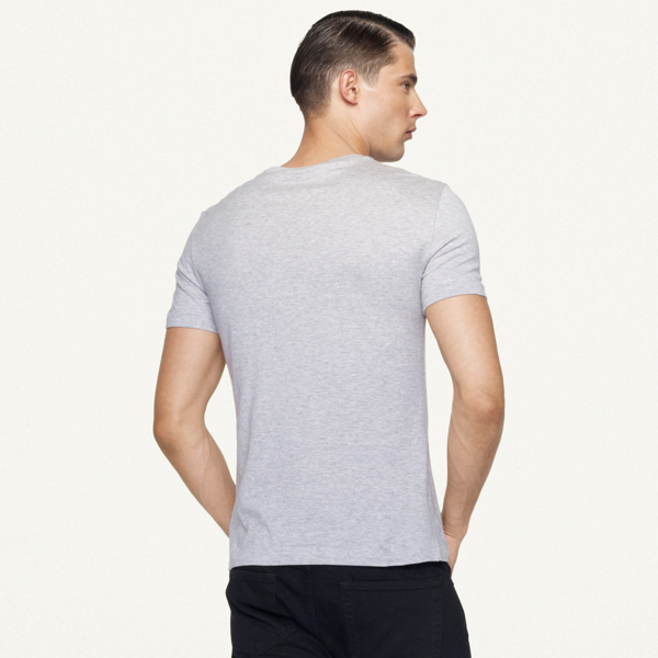 Grey Heather Short-Sleeved Pocket T-Shirt Black Label Denim 2