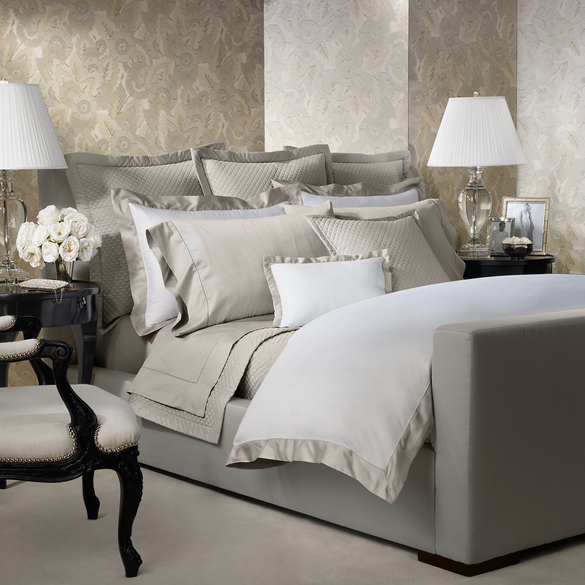 Silver Langdon Duvet Cover