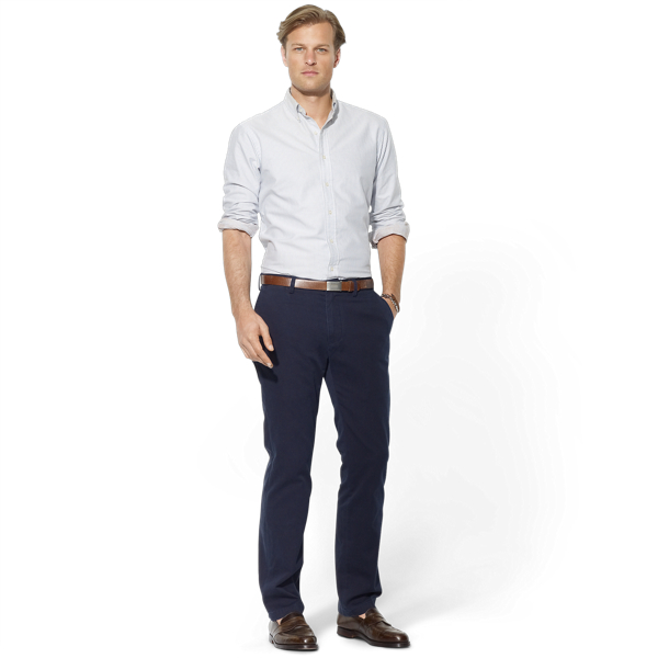 Classic Fit keperstof broek Polo Ralph Lauren in Aviator Navy 2