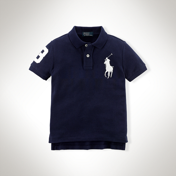 Cruise Navy Cotton Big Pony Polo Boys 2-7 1