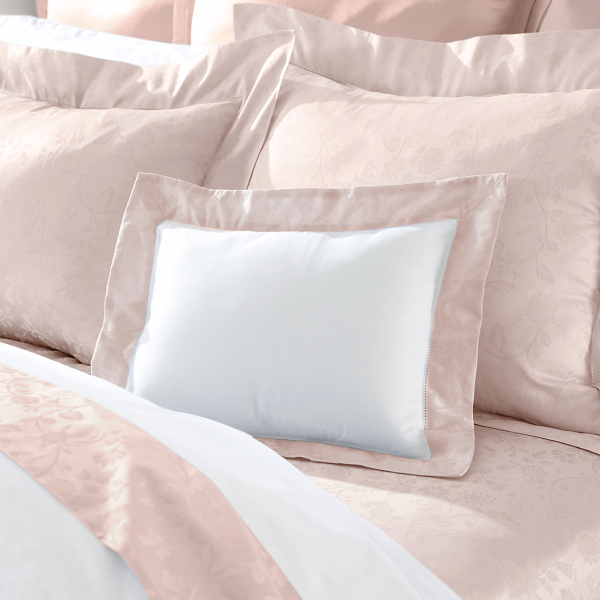 Pink W White Ashmont Cuffed Throw Pillow Ralph Lauren Home 1