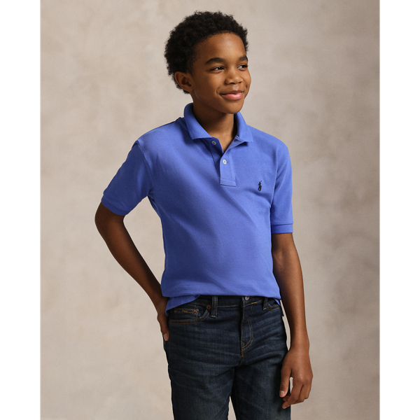 Blue The Iconic Mesh Polo Shirt Boys 8-20 for back to school 1
