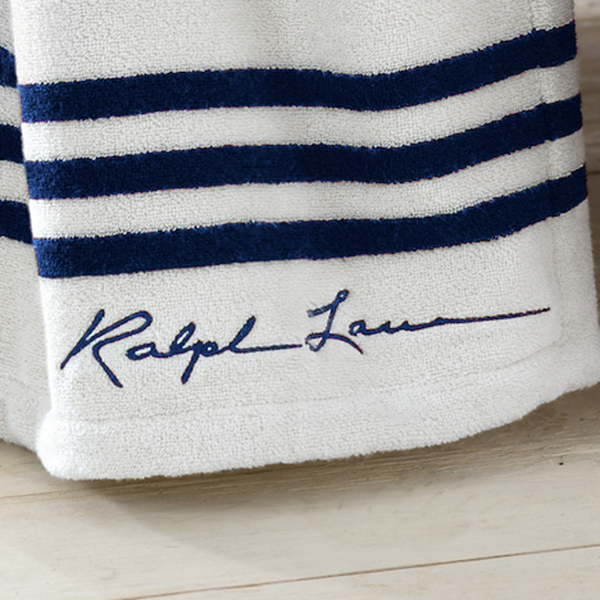 Cobalt Striped Terry Beach Towel Ralph Lauren Home 2