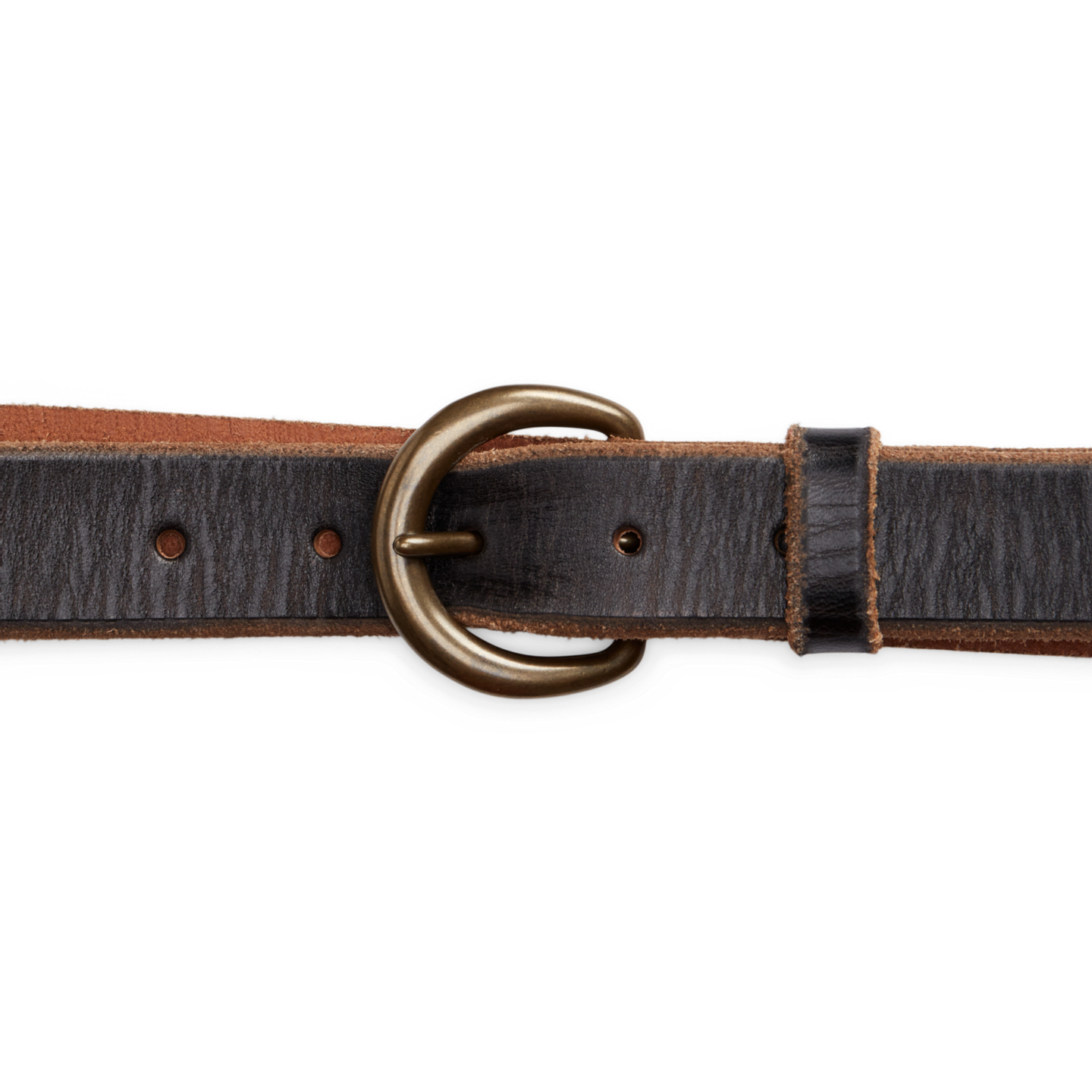 Мужской ремень Ralph Lauren Tumbled Leather, цвет: Коричневый — фото 2
