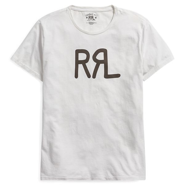 トップス RRL Jersey Shirt M RRL Logo Jersey T-Shirt White | Cultizm