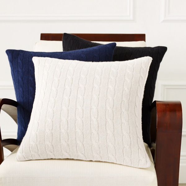 Cable Cashmere Throw Pillow