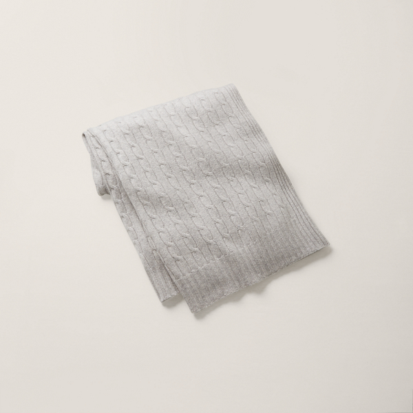 Cable Cashmere Throw Blanket