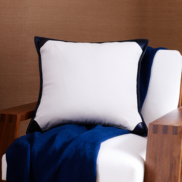 White/Navy Anderson Throw Pillow Ralph Lauren Home 1