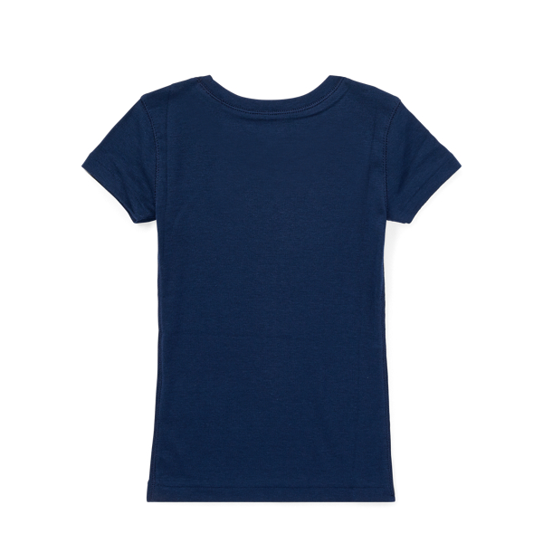 Navy Cotton Jersey T-shirt Girls 1.5-6.5 Years 2
