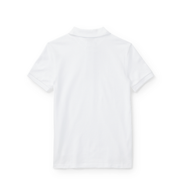 White Custom Fit Cotton Uniform Polo Boys 8-20 2