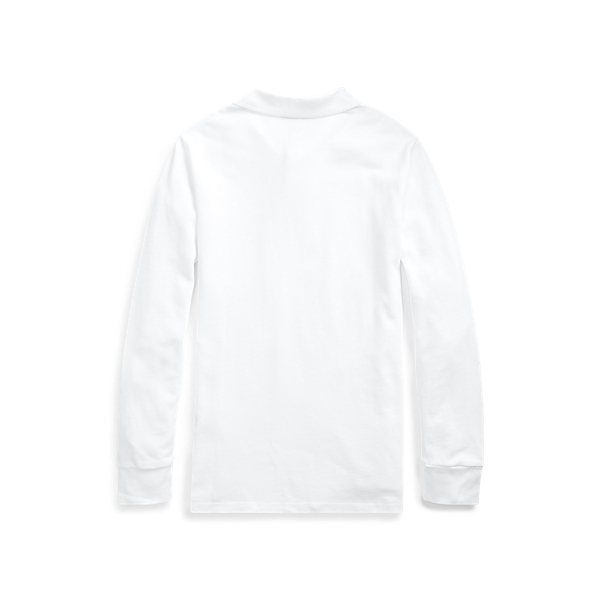 White Long-Sleeve Uniform Polo Shirt Boys 8-20 2