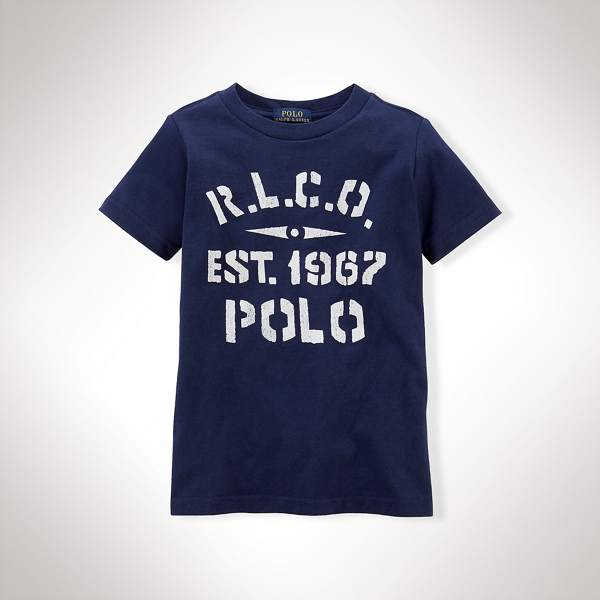 French Navy Cotton Graphic Tee Boys 2-7 1