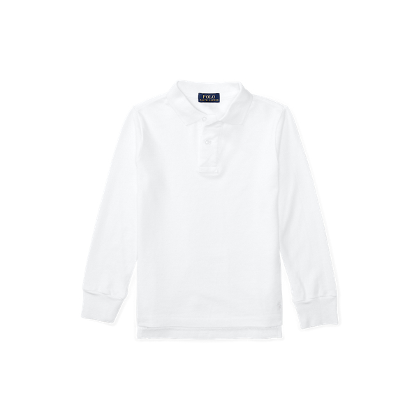 Cotton Long-Sleeve Uniform Polo Shirt