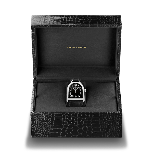 Modèle large en acier cadran noir The Stirrup Collection en Cadran noir 4