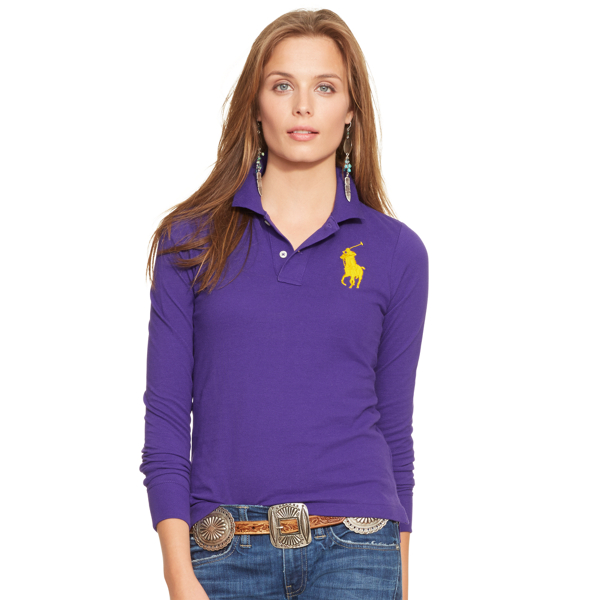 Squire Purple Skinny-Fit Big Pony Polo Polo Ralph Lauren 1