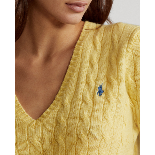 Fall Yellow Cable V-Neck Jumper Polo Ralph Lauren 6