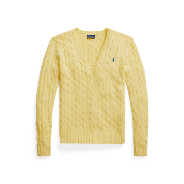 Fall Yellow Cable V-Neck Jumper Polo Ralph Lauren 2
