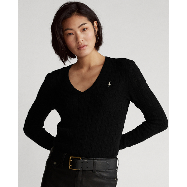 Polo Black Cable Wool-Cashmere Sweater Polo Ralph Lauren 1
