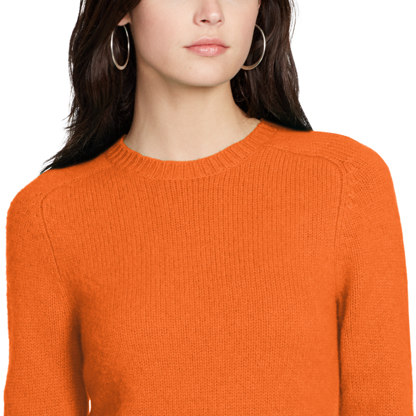 Bright Orange Wool Crewneck Sweater Polo Ralph Lauren 3