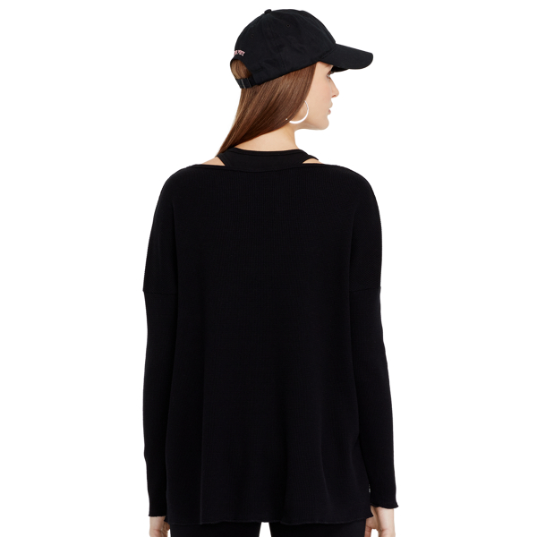 Collection Black Pink Pony Waffle-Knit Top Pink Pony 2