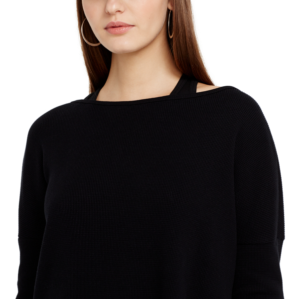 Collection Black Pink Pony Waffle-Knit Top Pink Pony 3