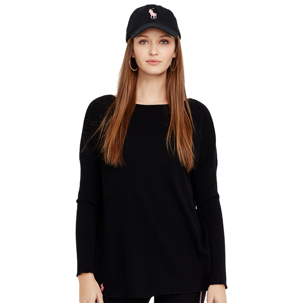 Collection Black Pink Pony Waffle-Knit Top Pink Pony 1