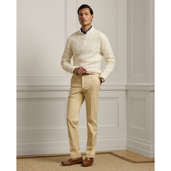 Kaschmirpullover mit Zopfmuster