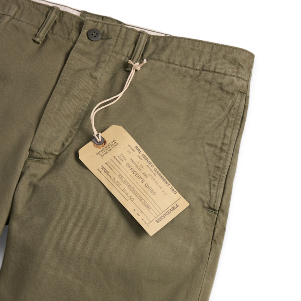Offiziershose aus Chino RRL in Oliv 5